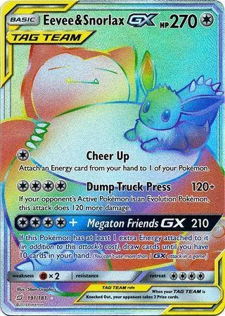 Eevee e Snorlax-GX 191/181