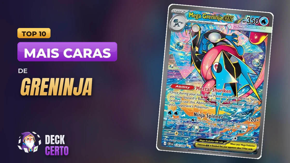 Greninja: Top 10 Cartas Mais Caras no Brasil - Deck Certo