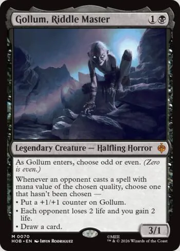 Gollum, Riddle Master 070/193 de O Hobbit (Magic)
