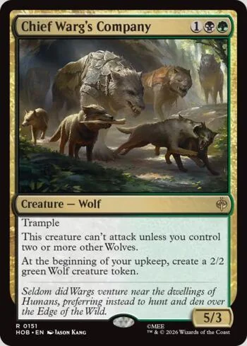 Chief Warg's Company 151/193 de O Hobbit (Magic)