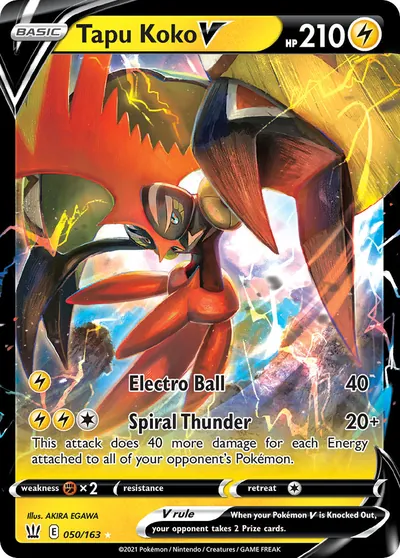 Tapu Koko-V - Estilos de Batalha - ilustração de Akira Egawa