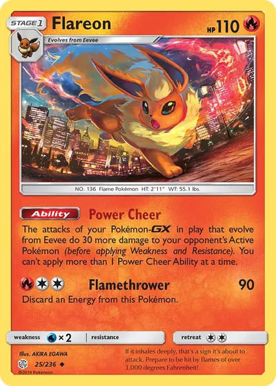 Flareon - Eclipse Cósmico - ilustração de Akira Egawa