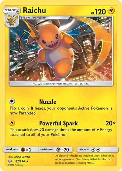 Raichu - Eclipse Cósmico - ilustração de Akira Egawa