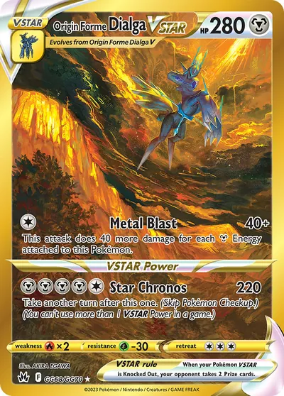 Origin Forme Dialga VSTAR - Realeza Absoluta - ilustração de Akira Egawa