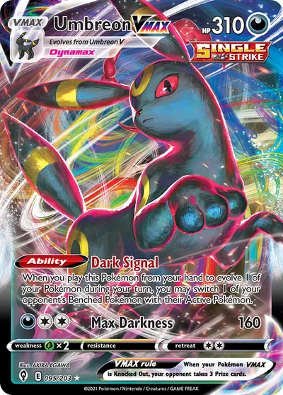 Umbreon-VMAX - Céus em Evolução - ilustração de Akira Egawa