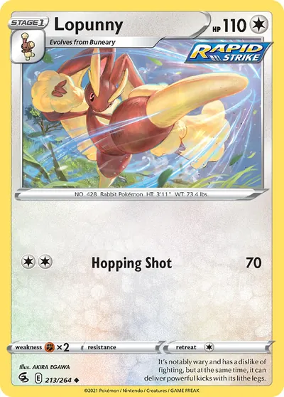 Lopunny - Golpe Fusão - ilustração de Akira Egawa