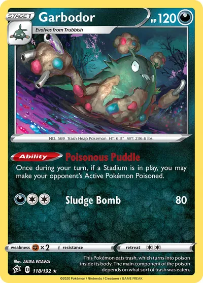 Garbodor - Rixa Rebelde - ilustração de Akira Egawa