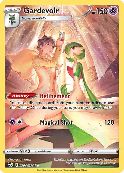 Gardevoir - Tempestade Prateada - ilustração de Akira Egawa