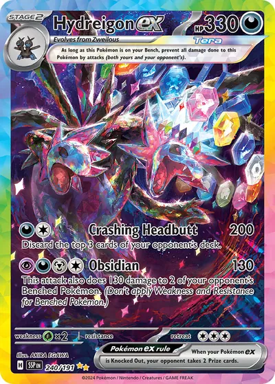 Hydreigon ex - Fagulhas Impetuosas - ilustração de Akira Egawa
