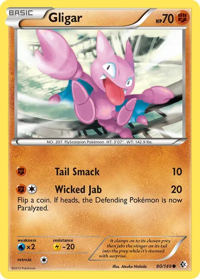 Gligar - Fronteiras Cruzadas - ilustração de Atsuko Nishida