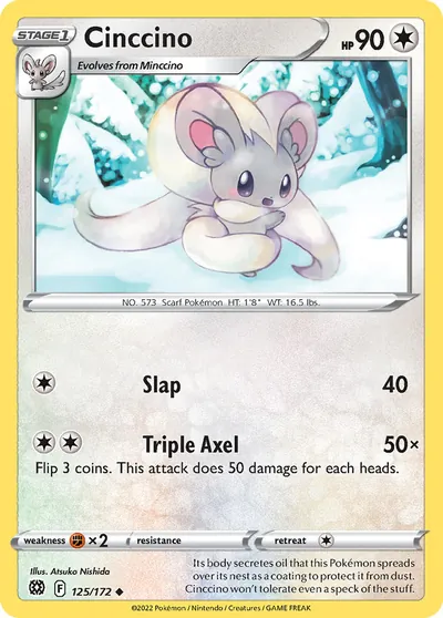 Cinccino - Astros Cintilantes - ilustração de Atsuko Nishida