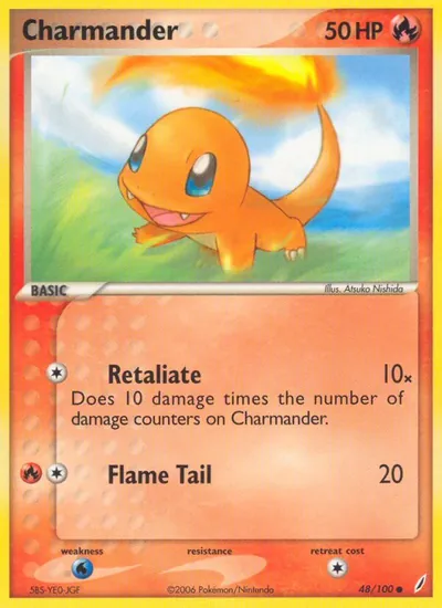 Charmander - Crystal Guardians - ilustração de Atsuko Nishida