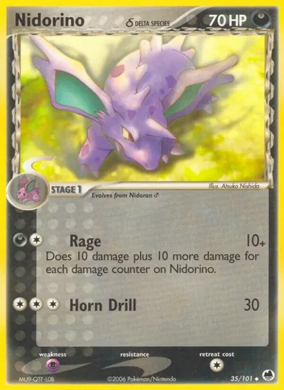Nidorino - Dragon Frontiers - ilustração de Atsuko Nishida
