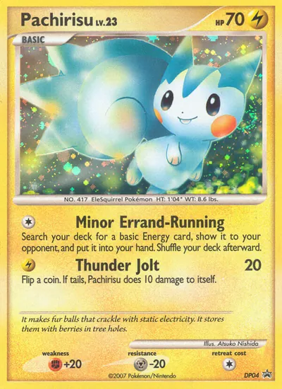 Pachirisu - Promos de Diamante e Pérola - ilustração de Atsuko Nishida
