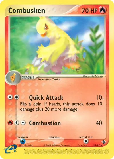 Combusken - Dragon - ilustração de Atsuko Nishida