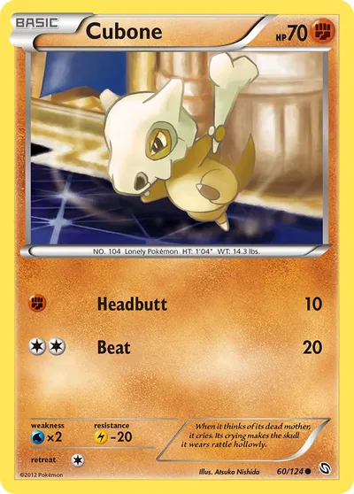Cubone - Dragões Enaltecidos - ilustração de Atsuko Nishida