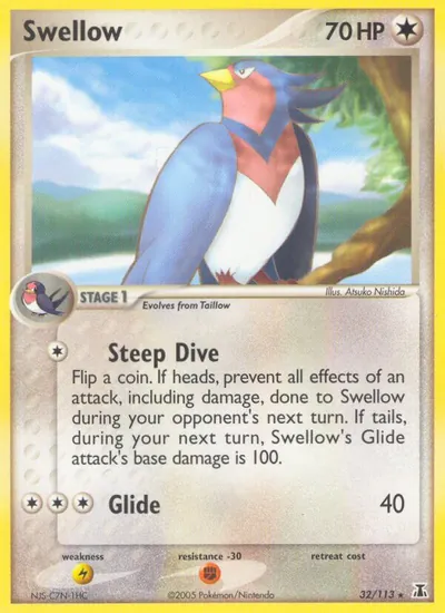 Swellow - Delta Species - ilustração de Atsuko Nishida