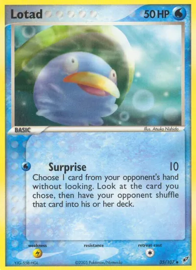 Lotad - Deoxys - ilustração de Atsuko Nishida