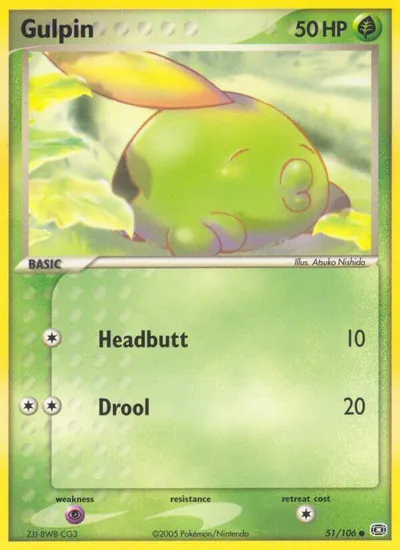 Gulpin - Emerald - ilustração de Atsuko Nishida