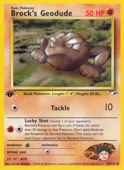 Geodude do Brock - Gym Heroes - ilustração de Atsuko Nishida