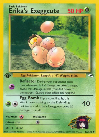 Exeggcute da Erika - Gym Heroes - ilustração de Atsuko Nishida