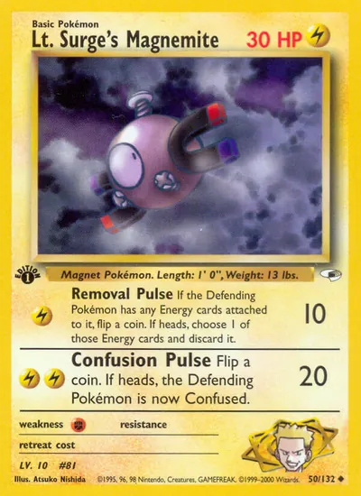 Magnemite do Cap. Surge - Gym Heroes - ilustração de Atsuko Nishida