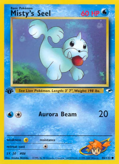 Seel da Misty - Gym Heroes - ilustração de Atsuko Nishida