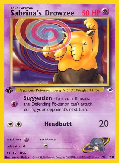 Drowzee da Sabrina - Gym Heroes - ilustração de Atsuko Nishida