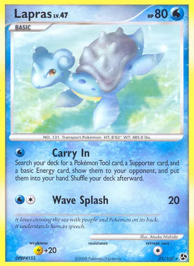 Lapras - Great Encounters - ilustração de Atsuko Nishida
