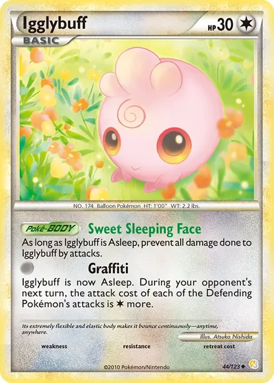 Igglybuff - HeartGold SoulSilver - ilustração de Atsuko Nishida