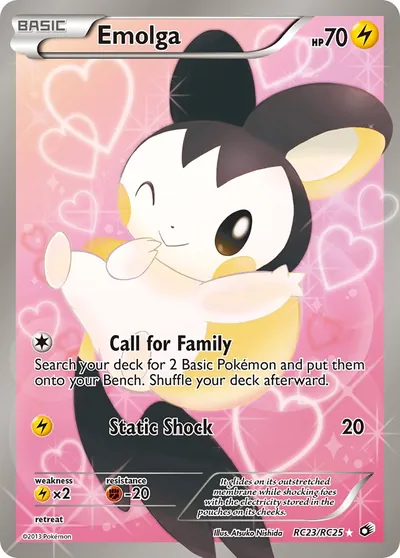 Emolga - Tesouros Lendários - ilustração de Atsuko Nishida