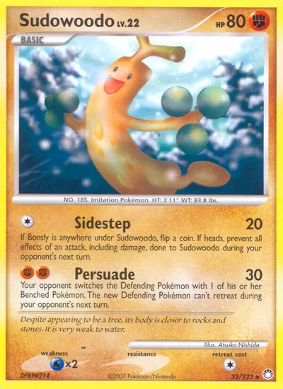 Sudowoodo - Tesouros Misteriosos - ilustração de Atsuko Nishida