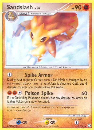 Sandslash - Tesouros Misteriosos - ilustração de Atsuko Nishida