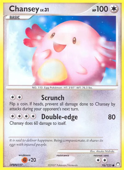 Chansey - Tesouros Misteriosos - ilustração de Atsuko Nishida