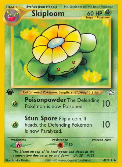 Skiploom - Neo Genesis - ilustração de Atsuko Nishida