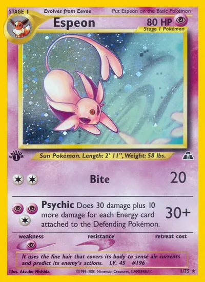 Espeon - Neo Discovery - ilustração de Atsuko Nishida