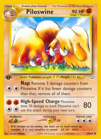 Piloswine - Neo Revelation - ilustração de Atsuko Nishida