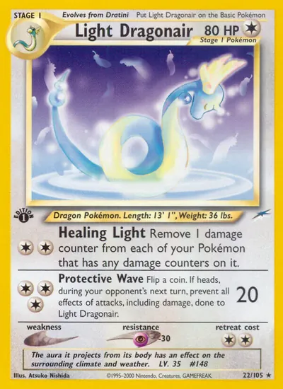 Light Dragonair - Neo Destiny - ilustração de Atsuko Nishida