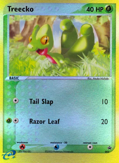 Treecko - Promos Black Star (Nintendo) - ilustração de Atsuko Nishida