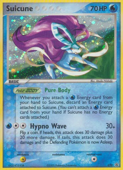Suicune - Promos Black Star (Nintendo) - ilustração de Atsuko Nishida