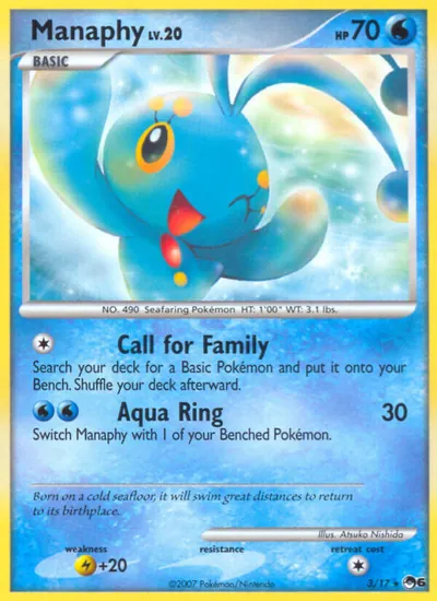 Manaphy - POP Series 6 - ilustração de Atsuko Nishida
