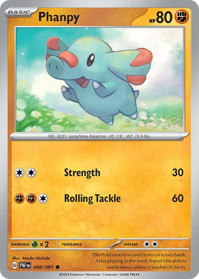 Phanpy - Destinos de Paldea - ilustração de Atsuko Nishida