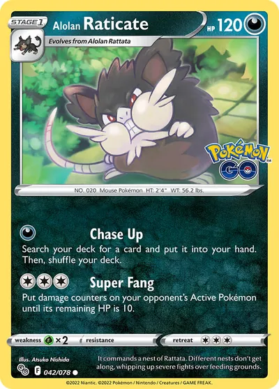 Raticate de Alola - Pokémon GO - ilustração de Atsuko Nishida