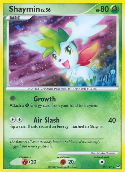 Shaymin - Platinum - ilustração de Atsuko Nishida