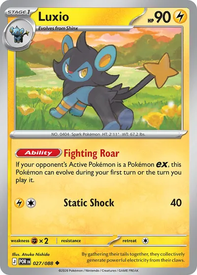 Luxio - Megaevolução: Equilíbrio Perfeito - ilustração de Atsuko Nishida