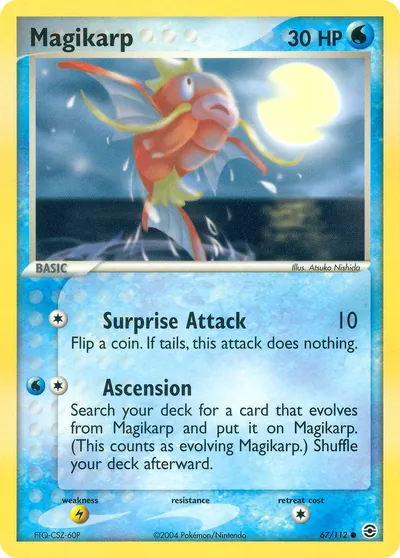 Magikarp - FireRed & LeafGreen - ilustração de Atsuko Nishida