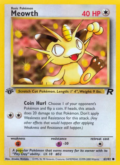Meowth - Team Rocket - ilustração de Atsuko Nishida