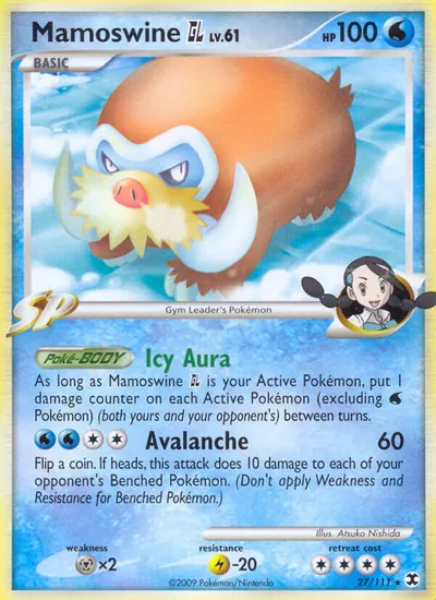Mamoswine GL - Rising Rivals - ilustração de Atsuko Nishida