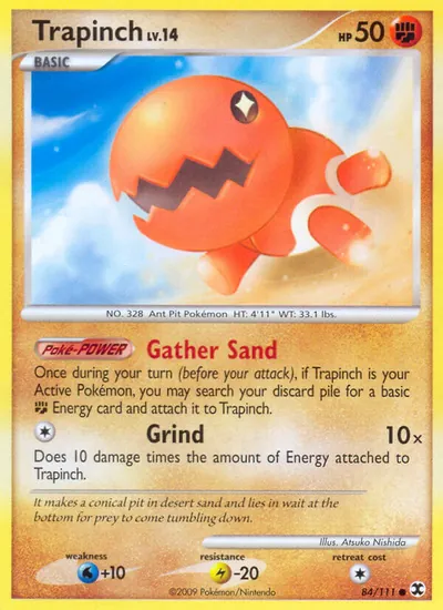 Trapinch - Rising Rivals - ilustração de Atsuko Nishida