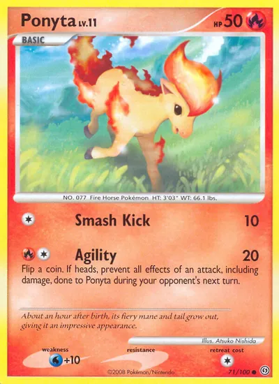 Ponyta - Stormfront - ilustração de Atsuko Nishida